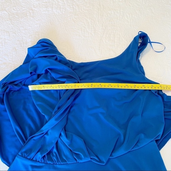Jessica Simpson NWT Asymmetrical Batwing Nautical Blue Dress - 6 - Picture 12 of 15